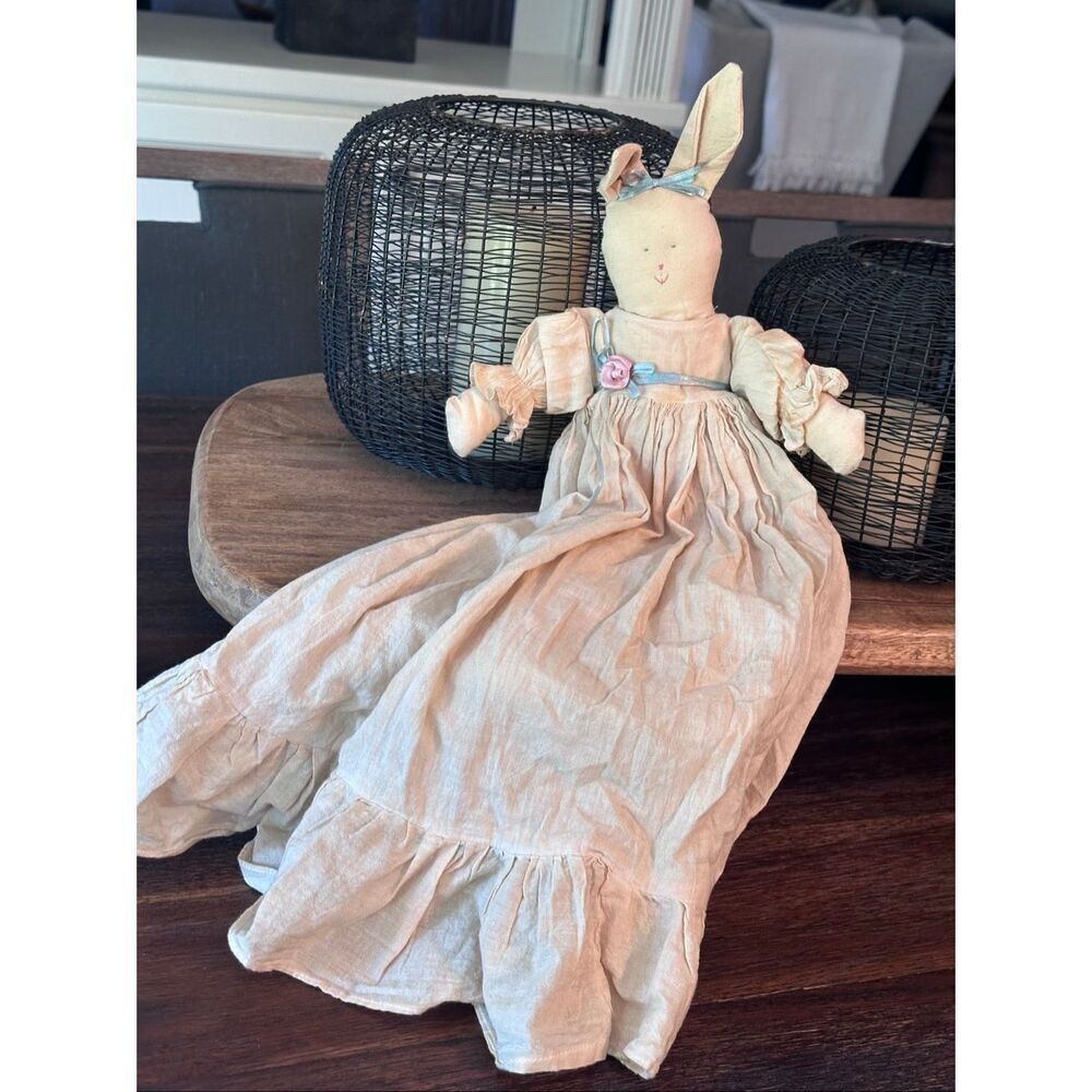 Vintage handmade cloth bunny doll